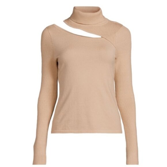 L'AGENCE Everlee Cutout Sweater SmalL’AGENCE Everlee Cutout Sweaterl, WALNUT NWT - Picture 3 of 4